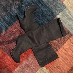 Knee high black boots